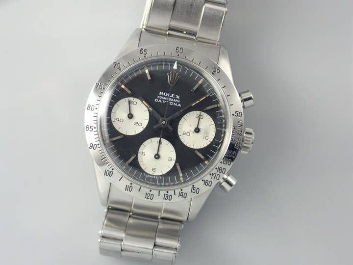 ロレックス デイトナ Ref.6239 ブラック×シルバー文字盤 中古 daytona-707
