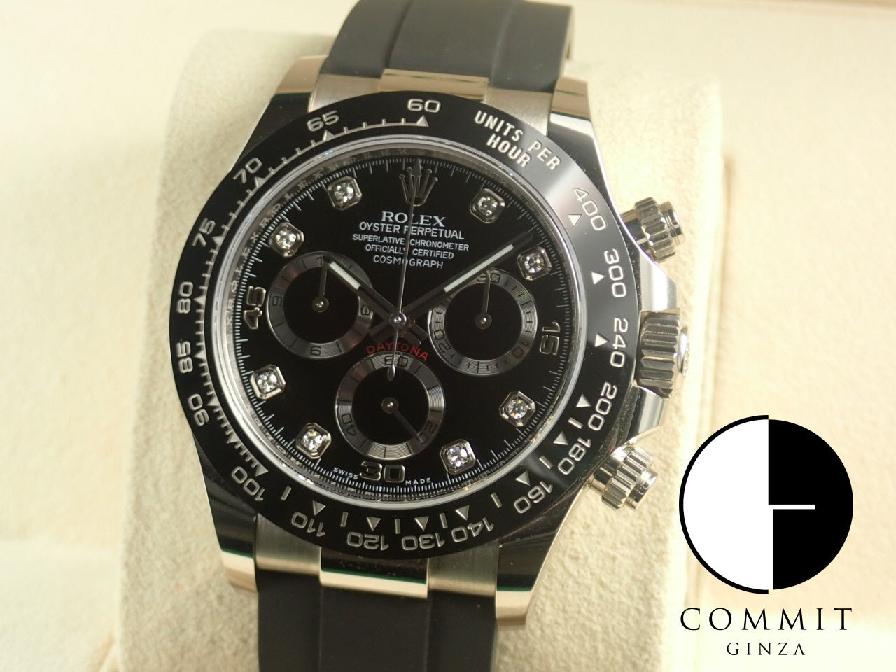 Rolex Daytona Black Dial 8P Diamonds &lt;New Warranty Card, Box, etc.&gt;