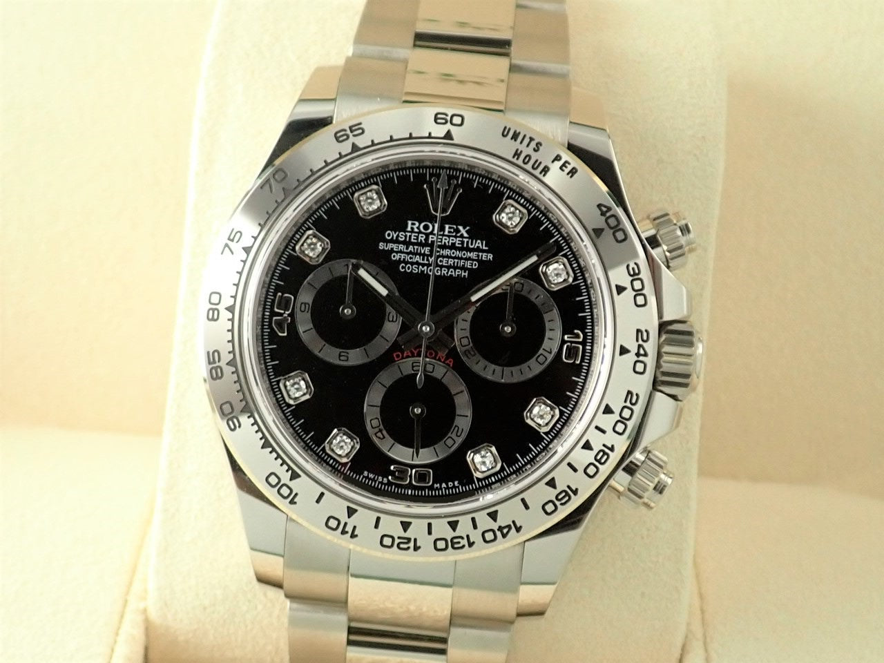 Rolex Daytona Black Dial 8P Diamond [Excellent Condition] &lt;Warranty, Box, etc.&gt;