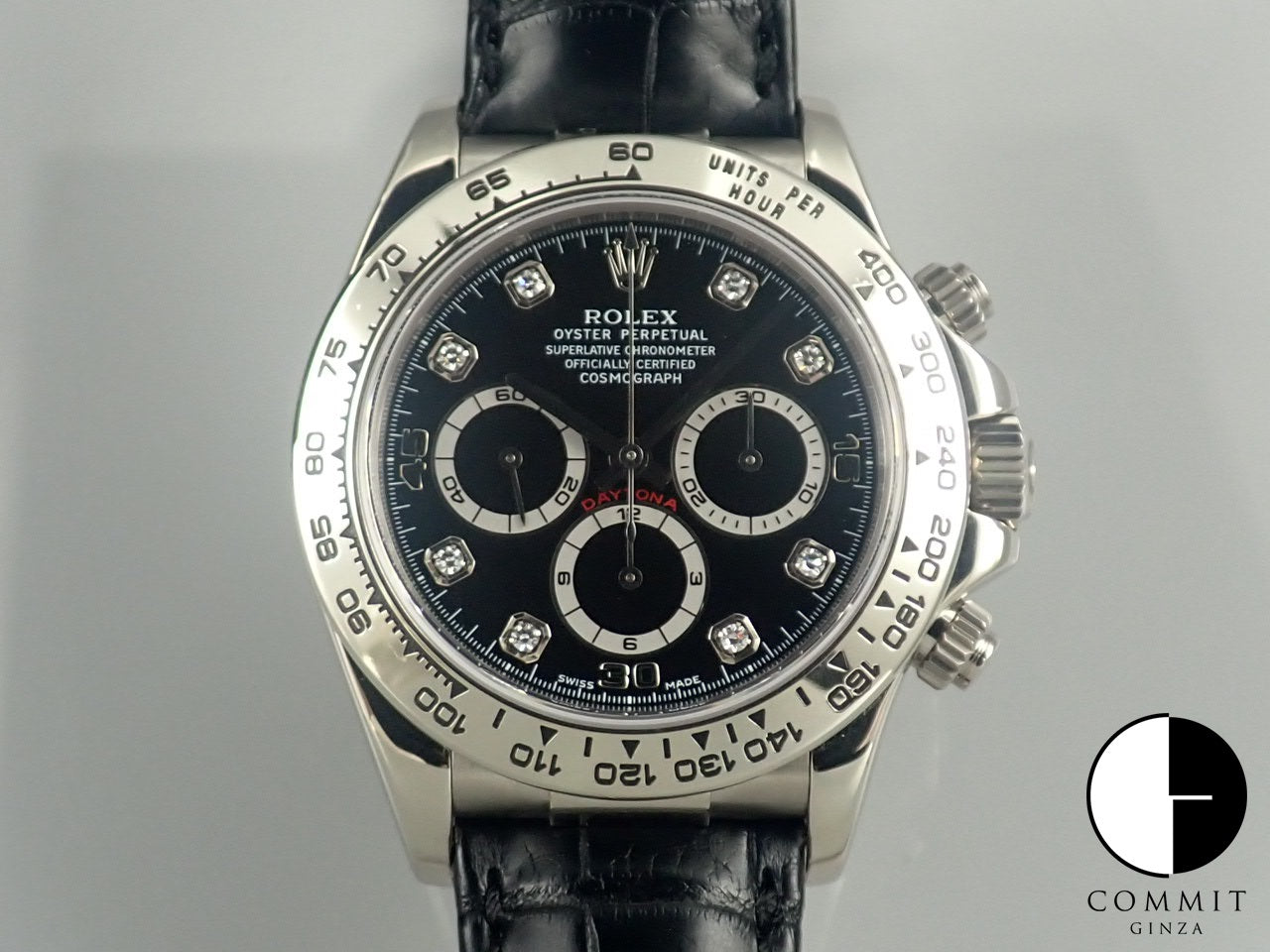 Rolex Daytona Black Dial 8P Diamonds &lt;Box and Others&gt;