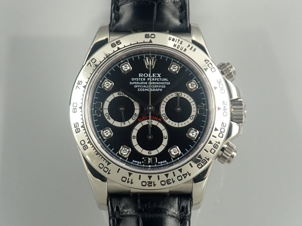 Rolex Daytona Black Dial 8P Diamonds &lt;Box and Others&gt;