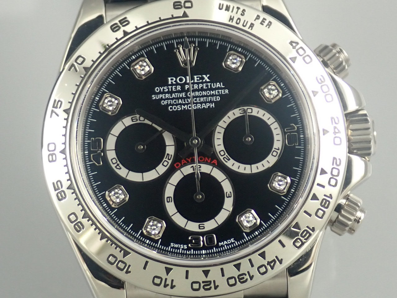 Rolex Daytona Black Dial 8P Diamonds &lt;Box and Others&gt;