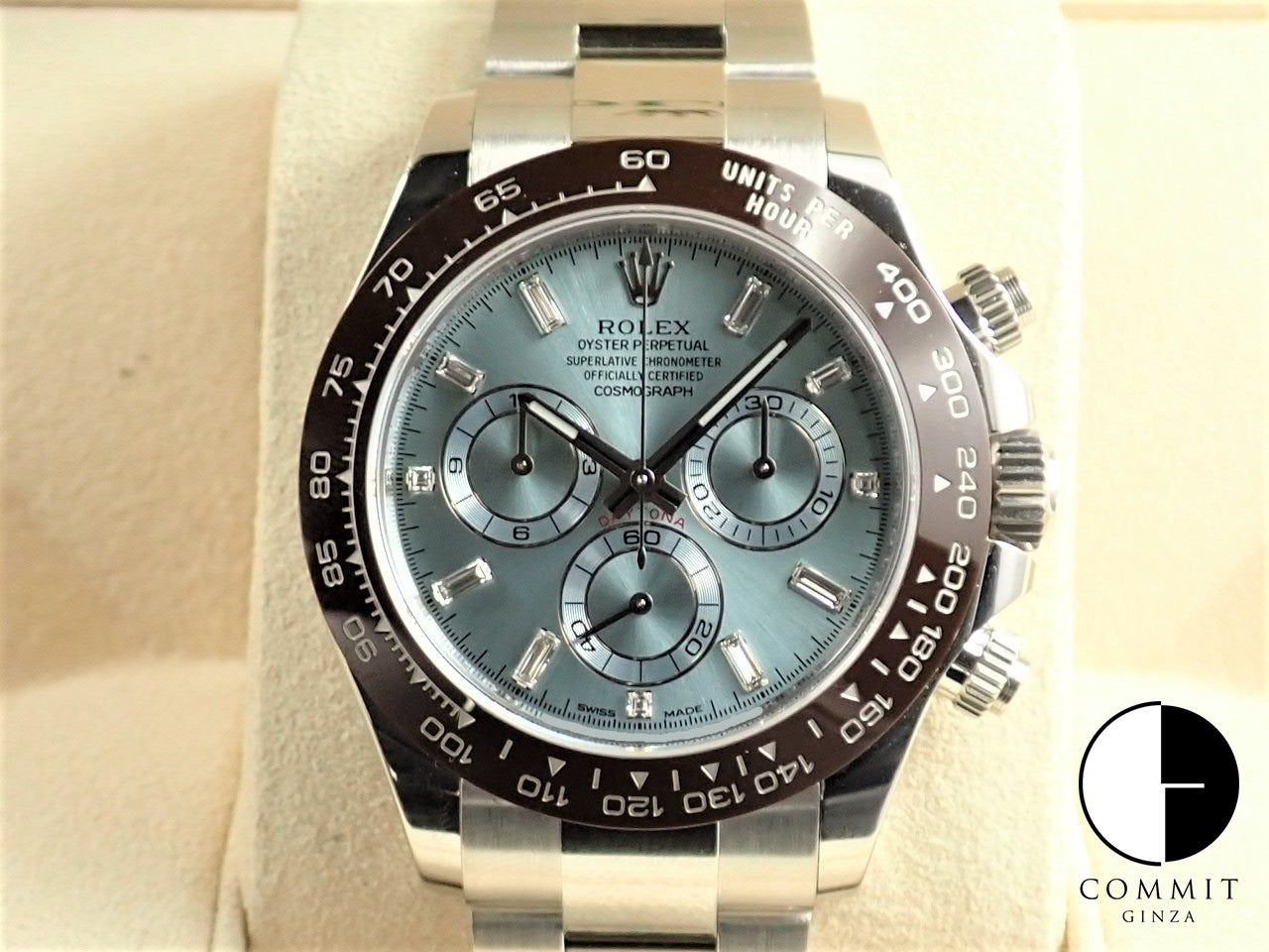 Rolex Daytona Ice Blue Dial 10P Diamonds &lt;Warranty Box and Others&gt;