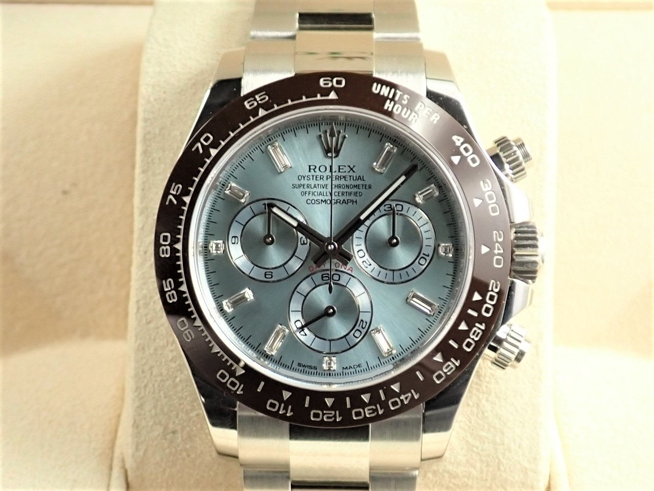 Rolex Daytona Ice Blue Dial 10P Diamonds &lt;Warranty Box and Others&gt;