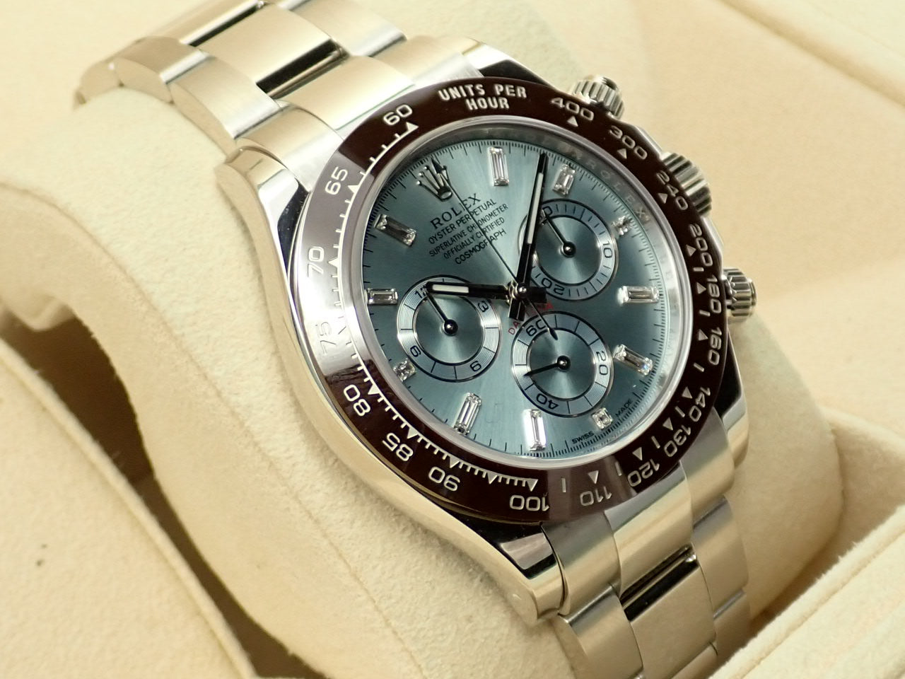 Rolex Daytona Ice Blue Dial 10P Diamonds &lt;Warranty Box and Others&gt;