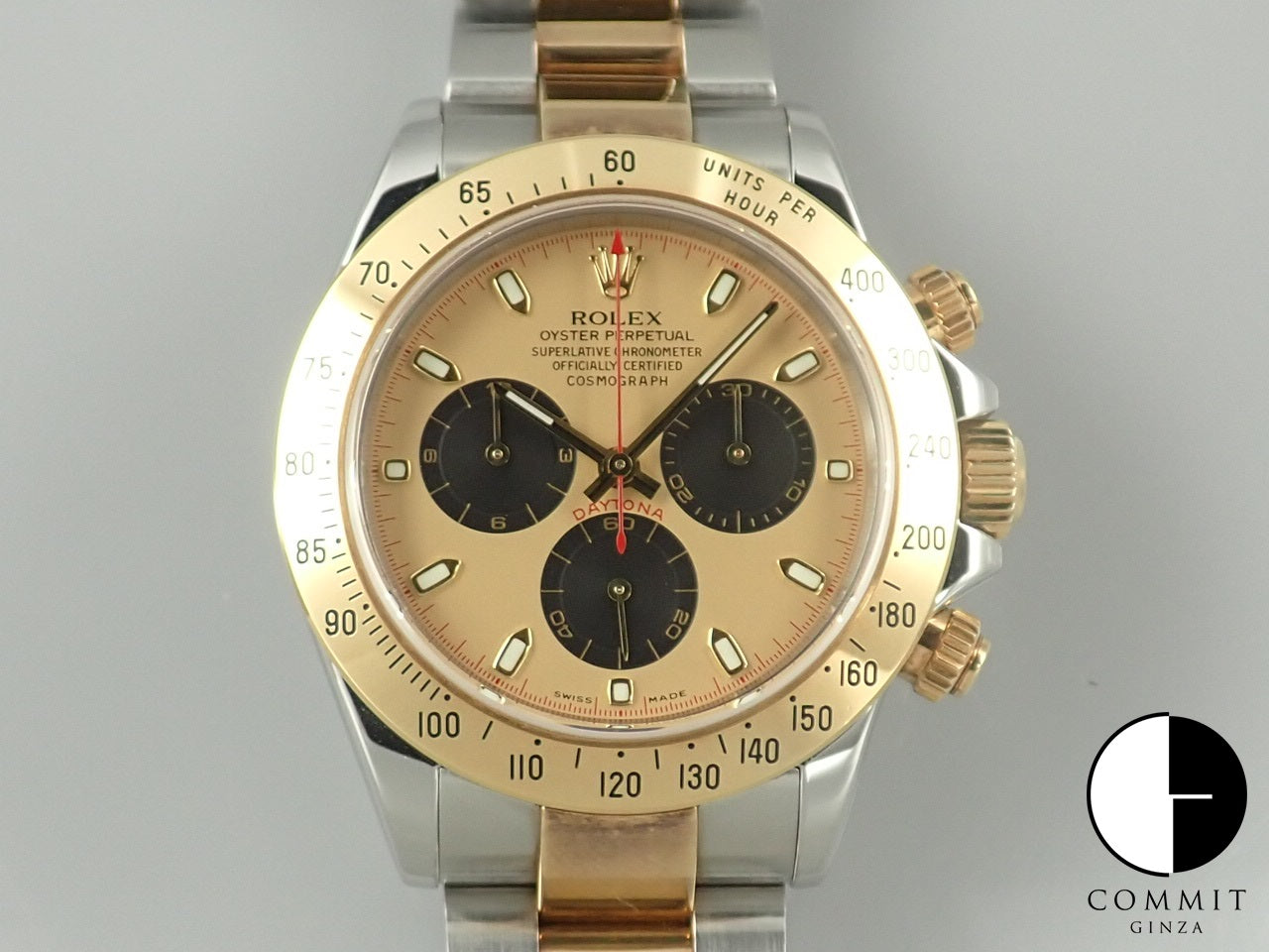 Rolex Daytona combination model, champagne x black dial &lt;Warranty, box, etc.&gt;