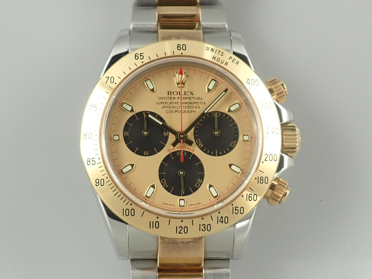 Rolex Daytona combination model, champagne x black dial &lt;Warranty, box, etc.&gt;