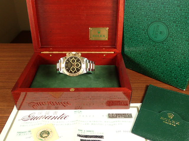 Rolex Daytona El Primero combination model, black dial, U serial number, Ref.16523