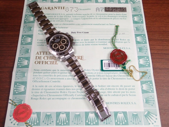 Rolex Daytona El Primero Black Dial A7 Ref.16520