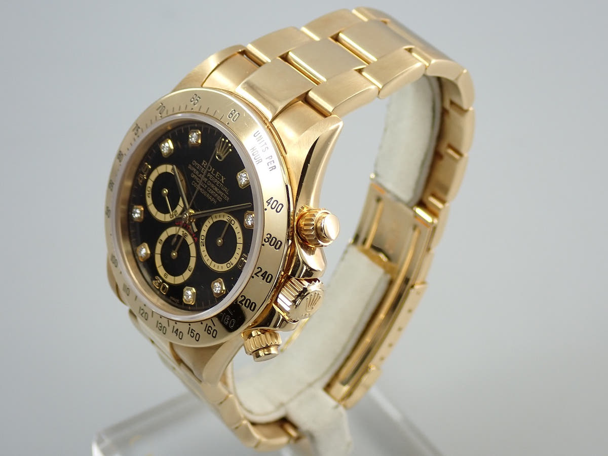 ロレックス デイトナ エルプリメロ Ref.16528G ブラック8Pダイヤ文字盤 中古 P66M4223