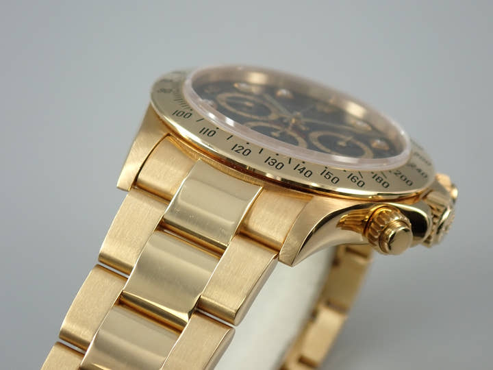 ロレックス デイトナ エルプリメロ Ref.16528G イエローゴールド ブラックx8Pダイヤ文字盤