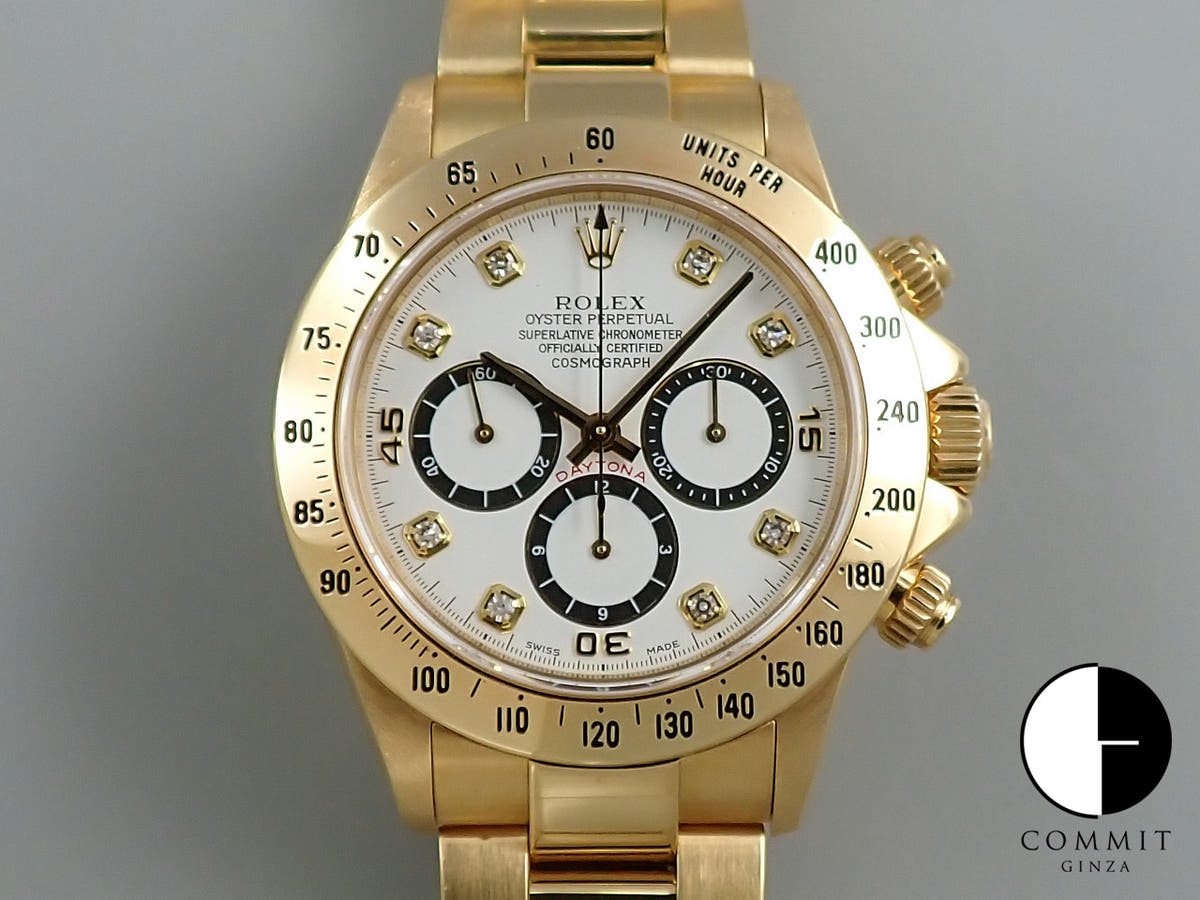ロレックス デイトナ エルプリメロ Ref.16528G ホワイト8Pダイヤ文字盤 中古 T8LFPAPZ