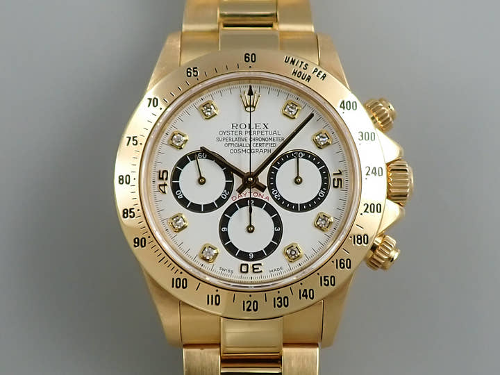 ロレックス デイトナ エルプリメロ Ref.16528G イエローゴールド ホワイトx8Pダイヤ文字盤