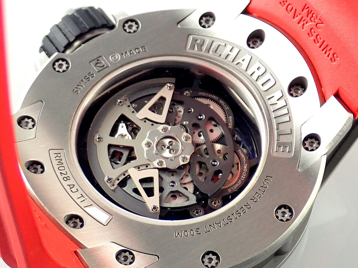 リシャールミル オートマティック Ref.RM028 スケルトン文字盤 中古 9S3V513C