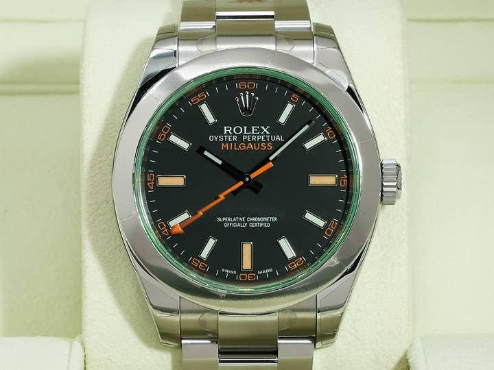 ロレックス ミルガウス Ref.116400GV ステンレススチール ブラック文字盤