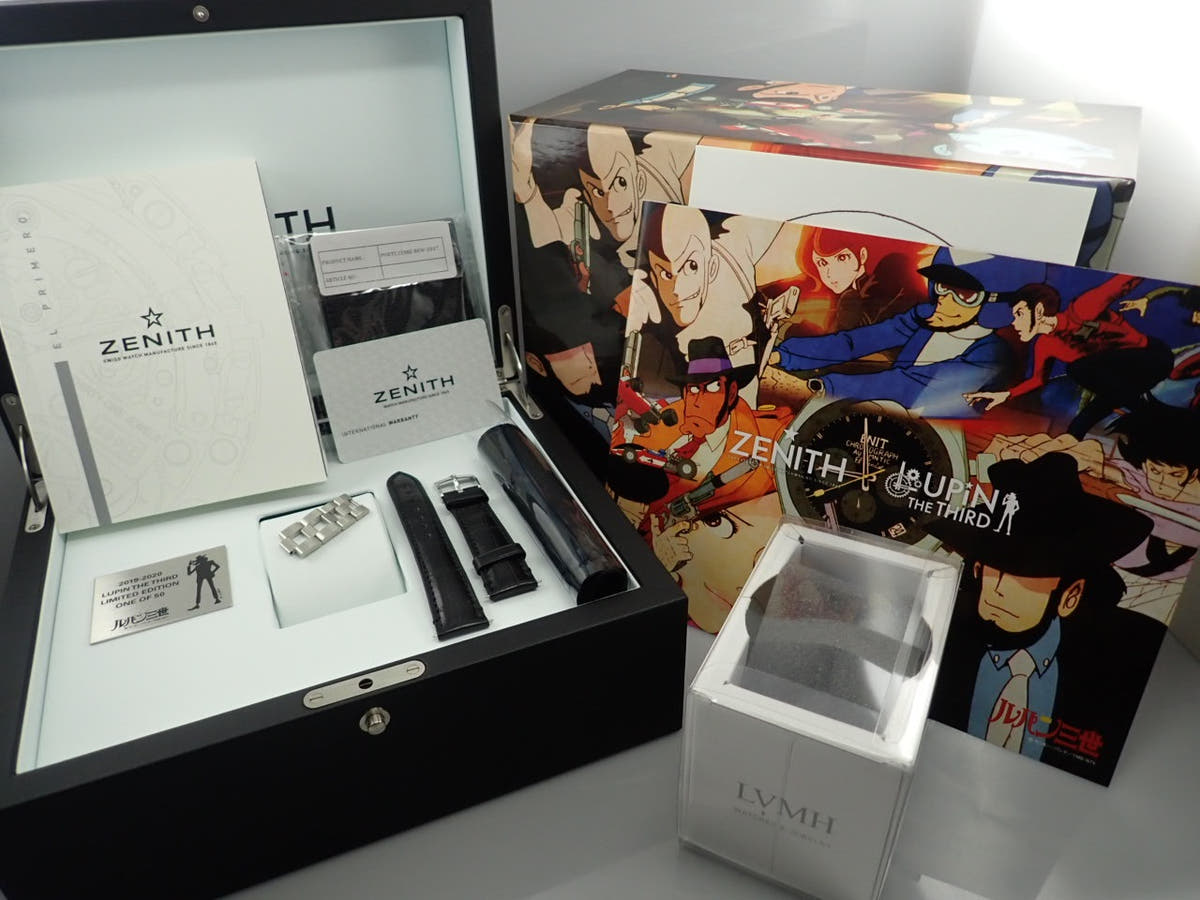 ゼニス エルプリメロ A384 ルパン三世 1st Ref.03.L384.400/27.C815 ブラック文字盤 未使用 H373HY19