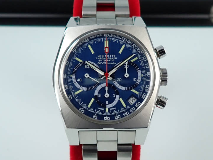 ゼニス エル・プリメロ リバイバル カバーガール Ref.03.A3818.400/51.M3818 ブルー文字盤 中古 L4ZV32UX