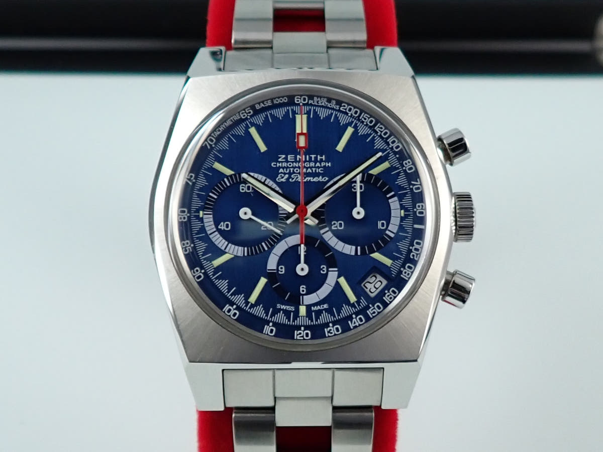 ゼニス エル・プリメロ リバイバル カバーガール Ref.03.A3818.400/51.M3818 ブルー文字盤 中古 L4ZV32UX