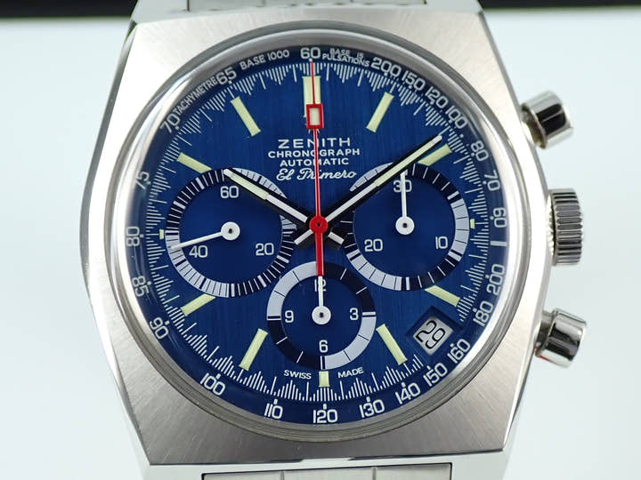 ゼニス エル・プリメロ リバイバル カバーガール Ref.03.A3818.400/51.M3818 ブルー文字盤 中古 L4ZV32UX
