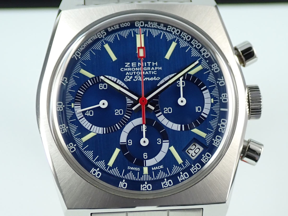ゼニス エル・プリメロ リバイバル カバーガール Ref.03.A3818.400/51.M3818 ブルー文字盤 中古 L4ZV32UX