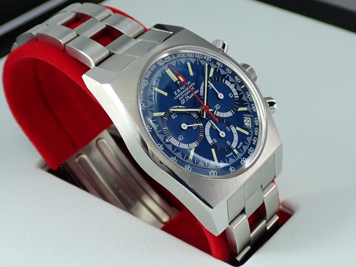 ゼニス エル・プリメロ リバイバル カバーガール Ref.03.A3818.400/51.M3818 ブルー文字盤 中古 L4ZV32UX