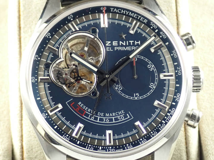ゼニス エルプリメロ Ref.03.2085.4021/51.C700 ブルー文字盤 中古 elprimero