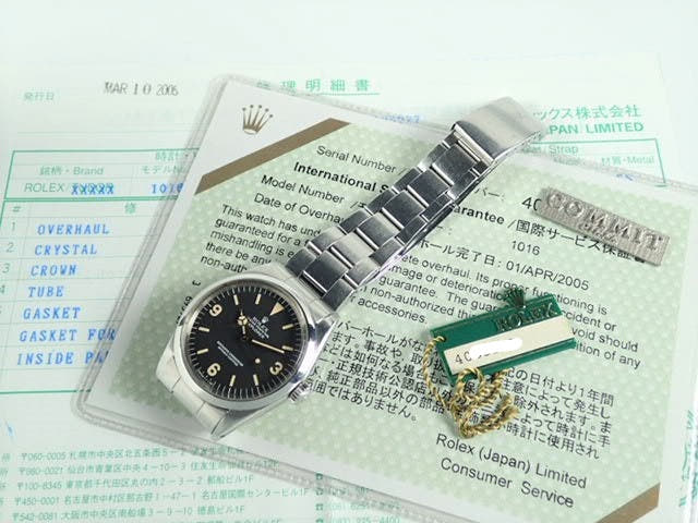 ロレックス エクスプローラーI Ref.1016 ブラック文字盤 中古 explorer-106