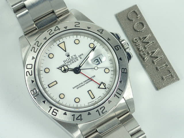 ロレックス エクスプローラーII Ref.16570 ホワイト文字盤 中古 explorer-118