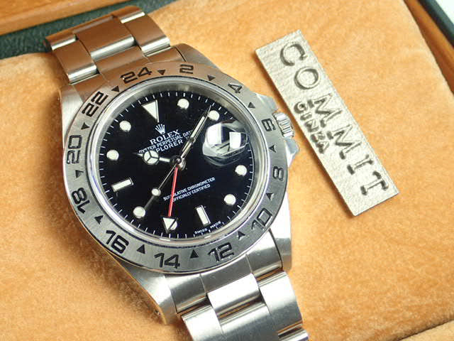 ロレックス エクスプローラーII Ref.16550 ブラック文字盤 中古 explorer-128