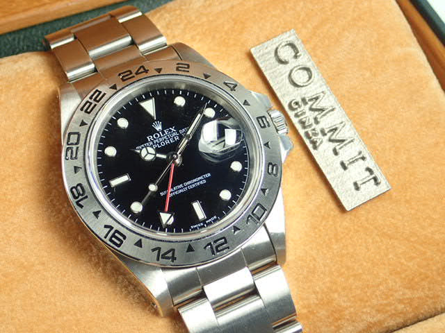 ロレックス エクスプローラーII Ref.16550 ブラック文字盤 中古 explorer-128