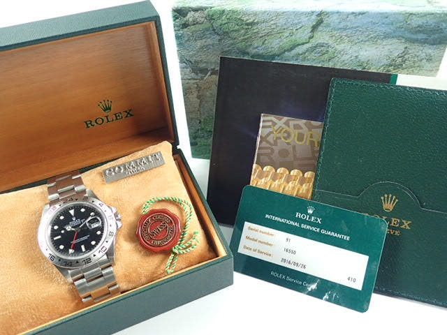 ロレックス エクスプローラーII Ref.16550 ブラック文字盤 中古 explorer-128