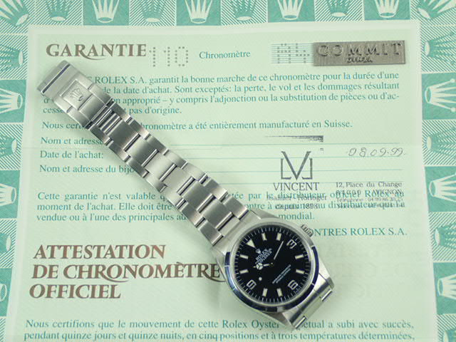 Rolex Explorer I A series