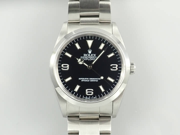 ロレックス エクスプローラーI Ref.14270 ステンレススチール ブラック文字盤 オイスターブレスレット 中古 K0433877