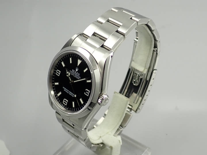 ロレックス エクスプローラーI Ref.14270 ステンレススチール ブラック文字盤 オイスターブレスレット 中古 K0433877