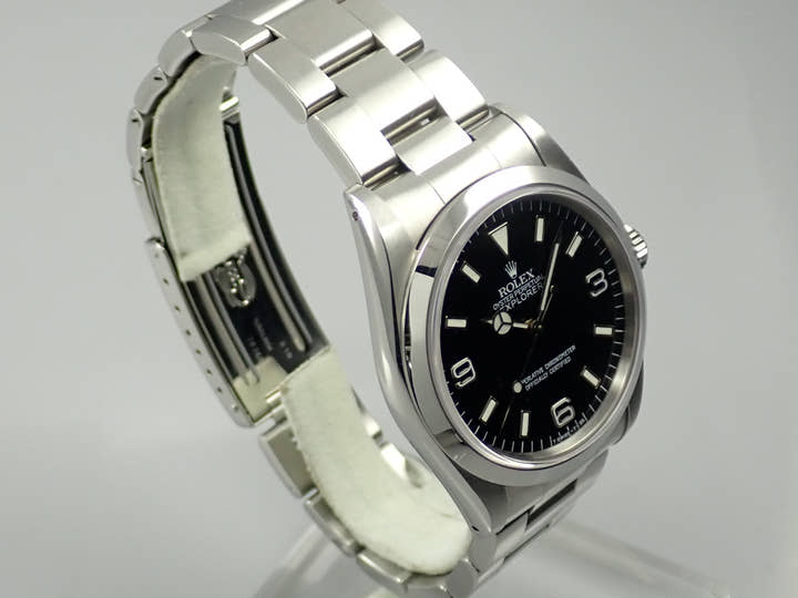 ロレックス エクスプローラーI Ref.14270 ステンレススチール ブラック文字盤 オイスターブレスレット 中古 K0433877