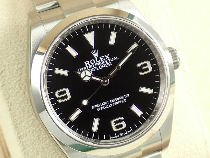 ロレックス エクスプローラー36 Ref.124270 ステンレススチール ブラック文字盤