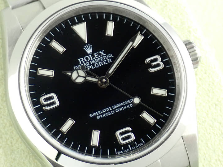 ロレックス エクスプローラーI Ref.114270 ブラック文字盤 中古 explorer-166