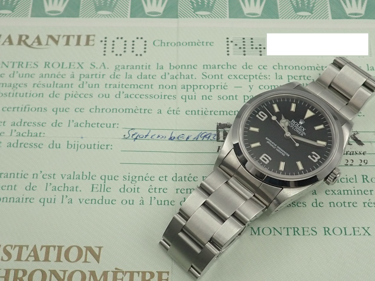 Rolex Explorer &lt;Warranty box and other items&gt;