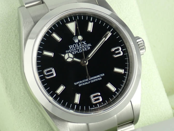 ロレックス エクスプローラーI Ref.114270 ブラック文字盤 中古 explorer-182