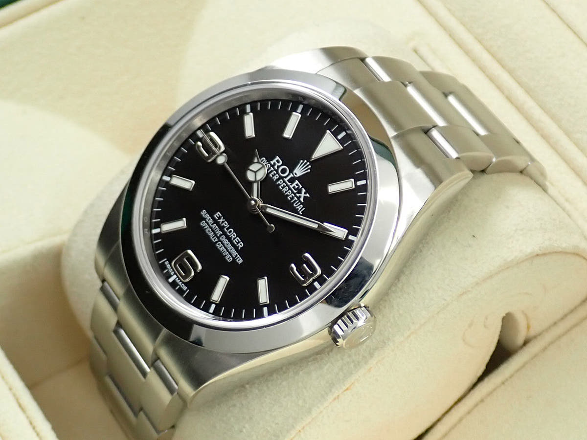 ロレックス エクスプローラーI Ref.214270 ブラック文字盤 中古 955XX148