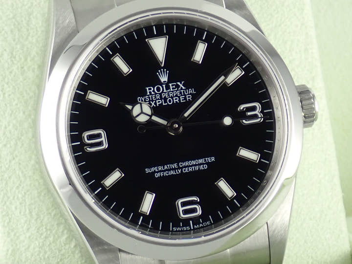 ロレックス エクスプローラーI Ref.114270 ブラック文字盤 中古 explorer-222