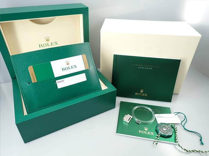 ロレックス エクスプローラーI 鏡面ブラックアウト Ref.214270 ステンレススチール ブラック文字盤