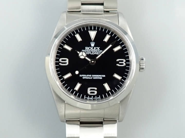 ロレックス エクスプローラーI Ref.14270 ブラック文字盤 中古 52P3P6S6