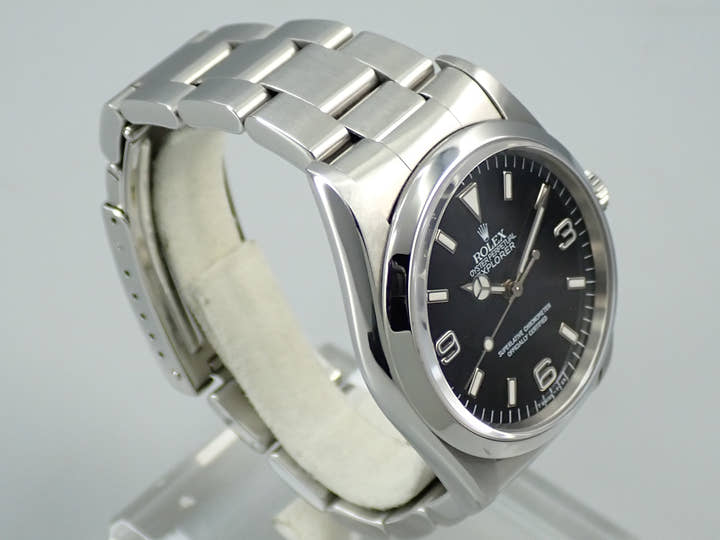 ロレックス エクスプローラーI Ref.14270 ブラック文字盤 中古 52P3P6S6
