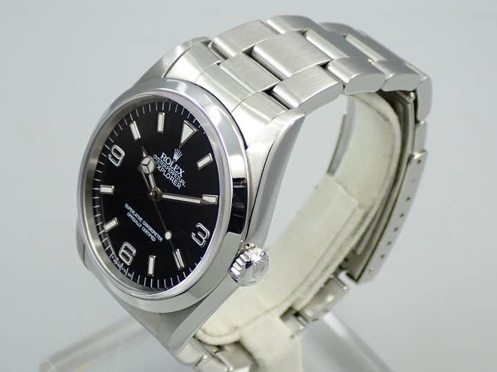 ロレックス エクスプローラーI Ref.14270 ブラック文字盤 中古 52P3P6S6