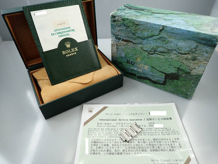 ロレックス エクスプローラーI Ref.14270 ブラック文字盤 中古 52P3P6S6
