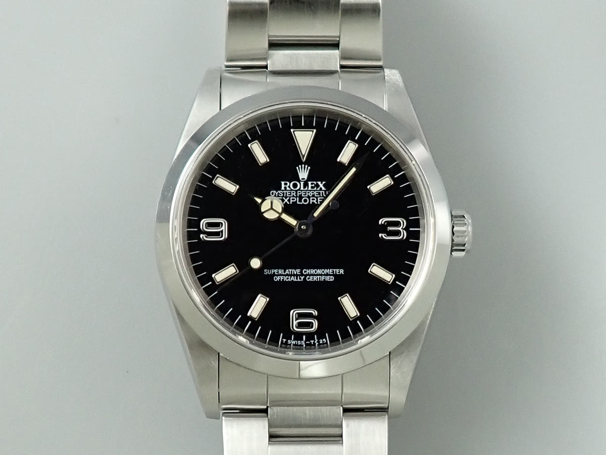 ロレックス エクスプローラーI Ref.14270 ブラック文字盤 中古 7586K38M