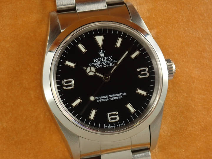 ロレックス エクスプローラーI Ref.14270 ステンレススチール ブラック文字盤