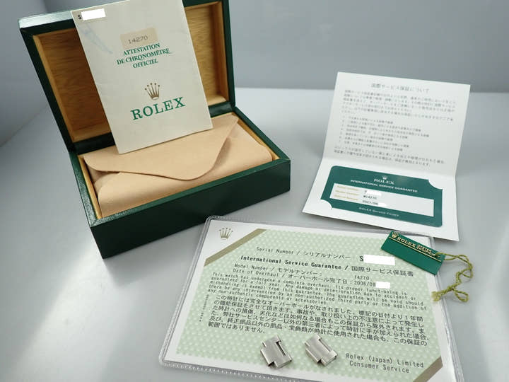 ロレックス エクスプローラーI Ref.14270 ステンレススチール ブラック文字盤