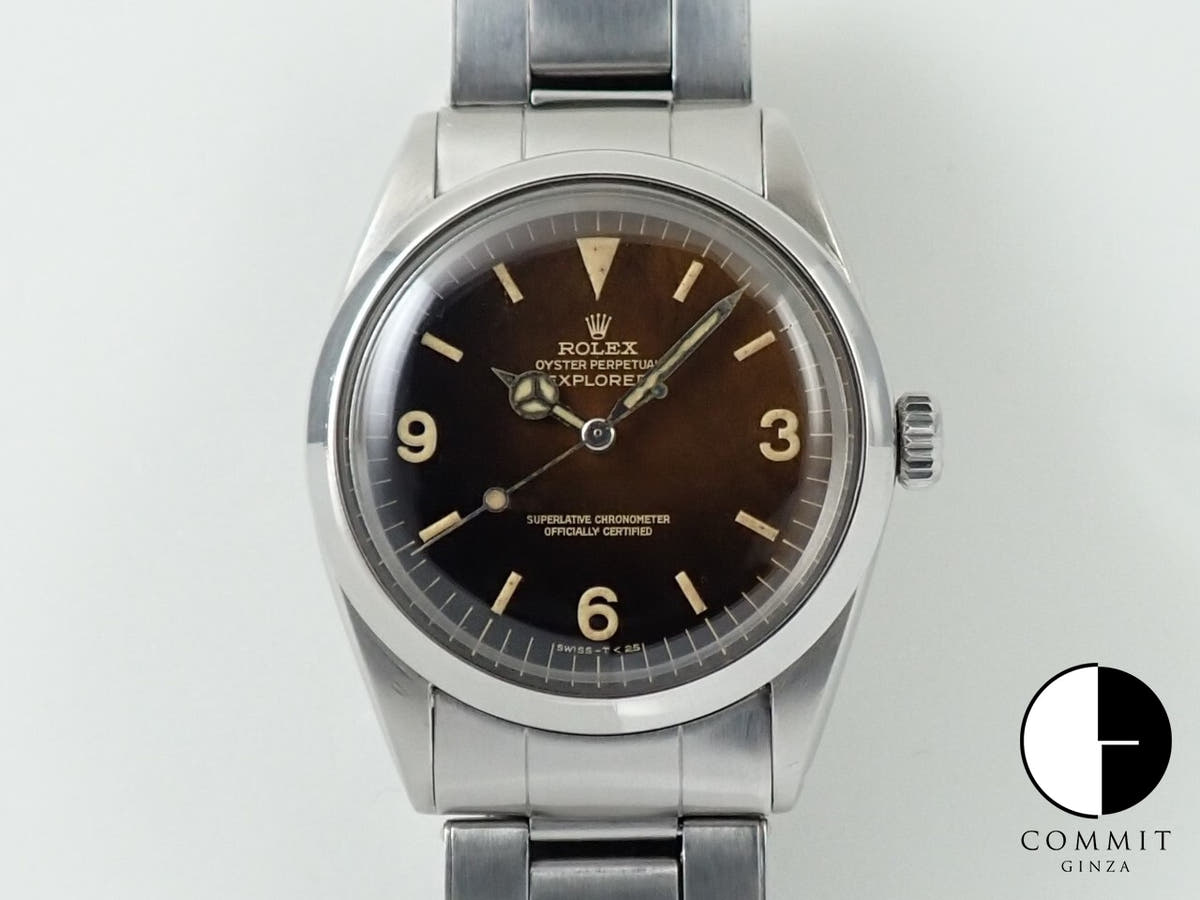 ロレックス エクスプローラーI Ref.1016M ステンレススチール トロピカル文字盤